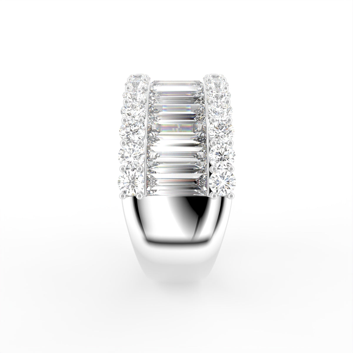 18K Eternity Baguette Diamond Ring — SIDE