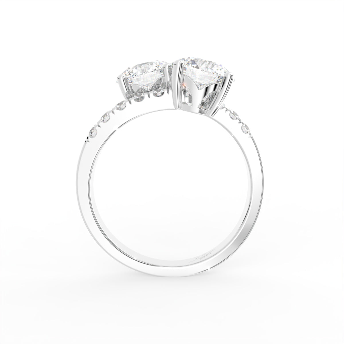 18K Bespoke Round Brilliant Diamond Ring — FRONT