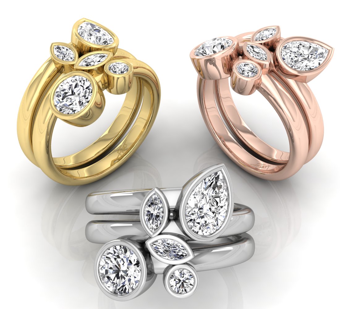 18K Bespoke Diamond Ring — 3 COLOR