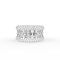 18K Wide Pave Diamond Ring — TOP