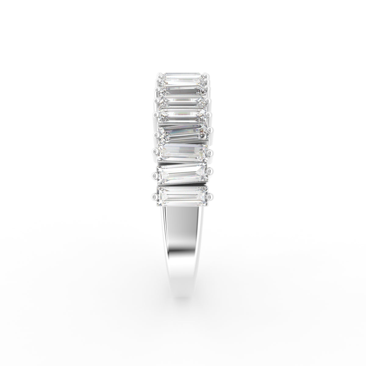 18K Eternity Baguette Diamond Ring — SIDE