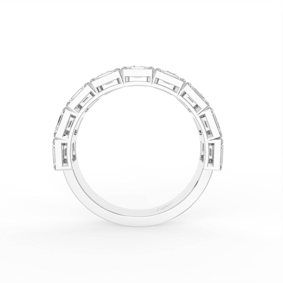 18K Eternity Baguette Diamond Ring — FRONT