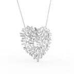 18K Heart Lab Grown Diamond Pendant — 3D VIEW