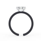 18K Oval Solitaire Diamond Engagement Ring — FRONT