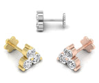 vimg:FJ3739|vimg:FJ3746|vimg:FJ4124|14K Round Diamond Piercing Earrings — 3 COLOR