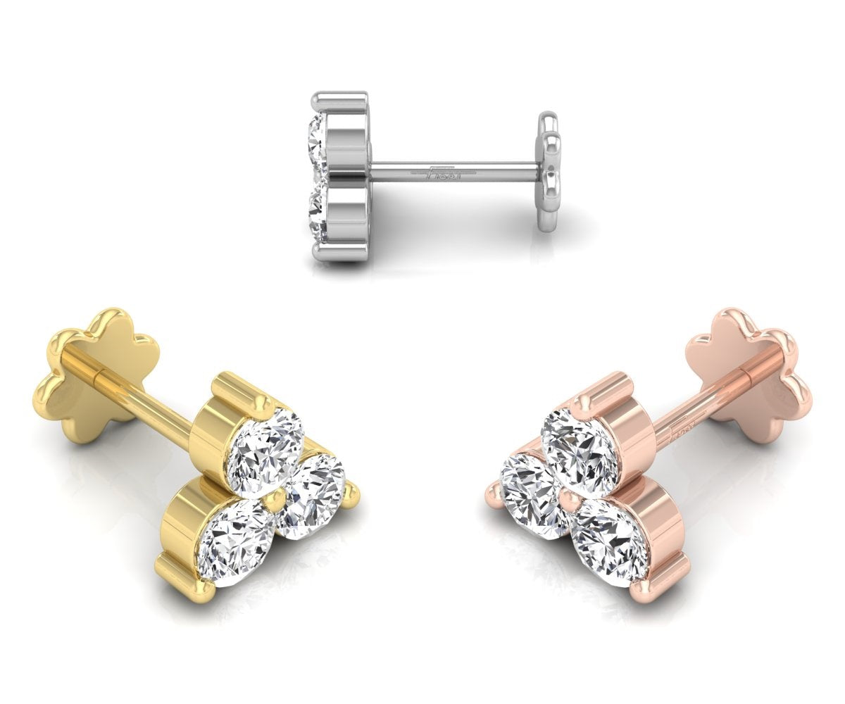 vimg:FJ3739|vimg:FJ3746|vimg:FJ4124|14K Round Diamond Piercing Earrings — 3 COLOR