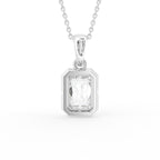 18K Halo Pink Diamond Pendant — BACK