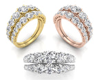 18K Bespoke Round Diamond Ring — 3 COLOR