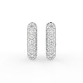 18K Pave Diamond Hoop Earrings — TOP
