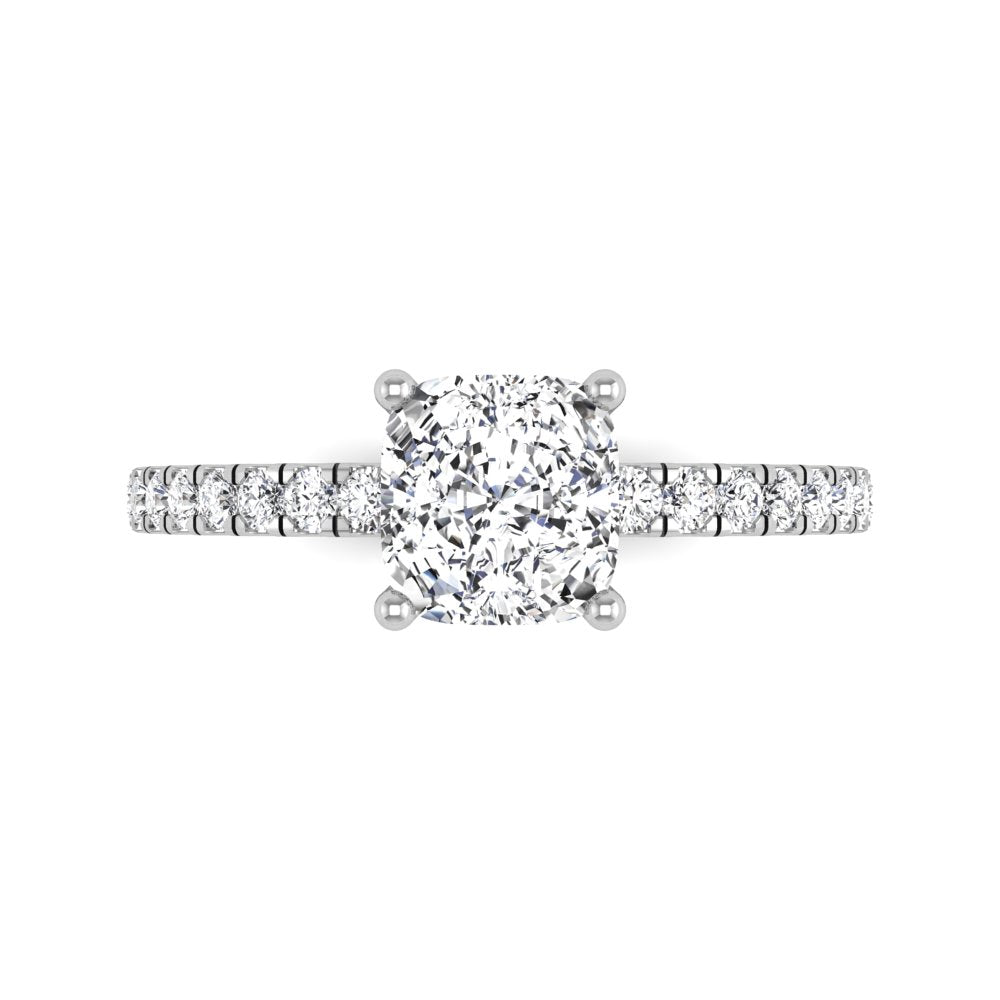 18K Solitaire Round Diamond Engagement Ring — 3 COLOR