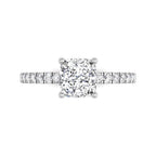 18K Solitaire Round Diamond Engagement Ring — 3 COLOR