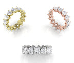 vimg:FJ4883|vimg:FJ4884|vimg:FJ4885|vimg:FJ4886|14K White Gold Full Eternity Heart Diamond Ring — 3 COLOR