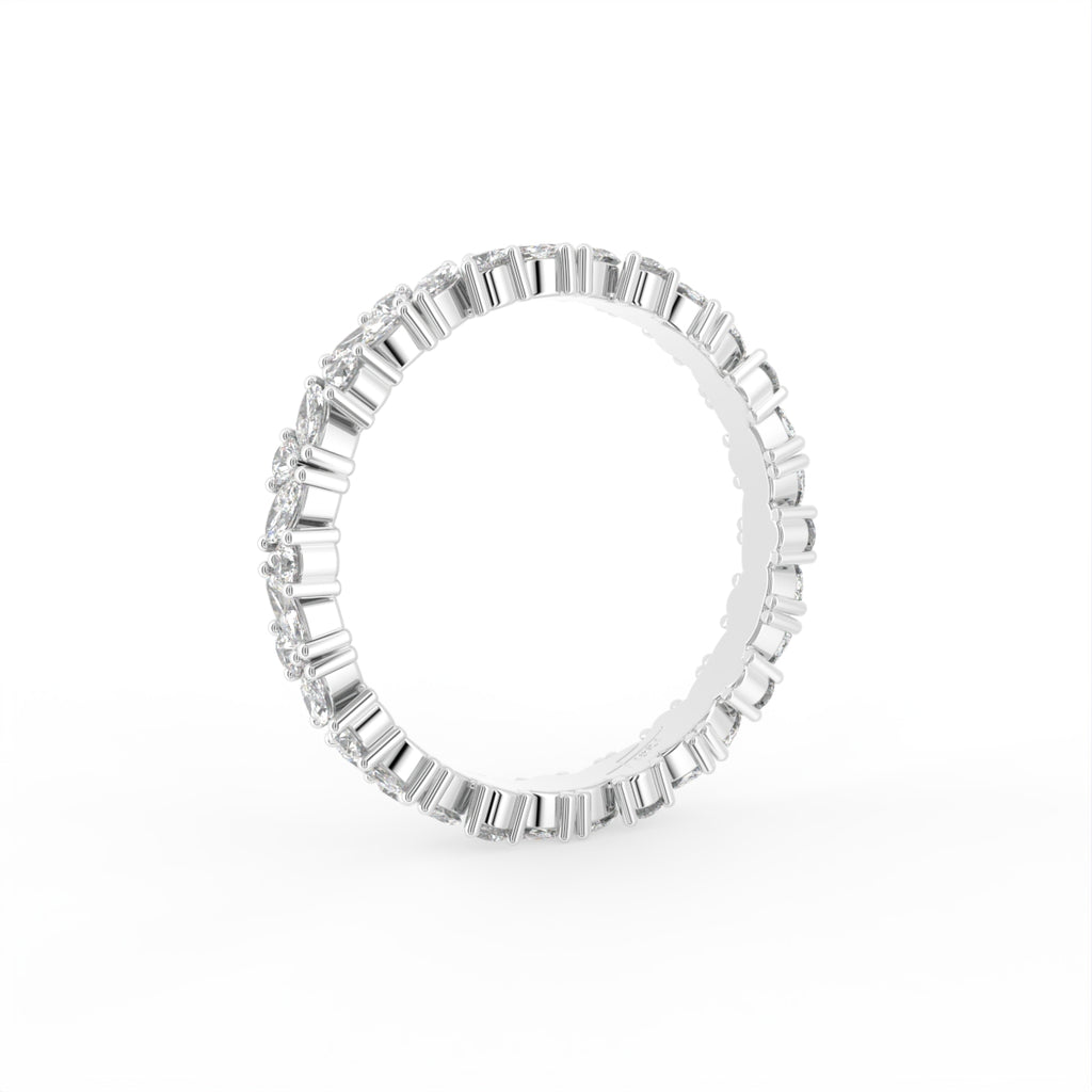 18K Full Eternity Marquise Diamond Ring — 3D VIEW