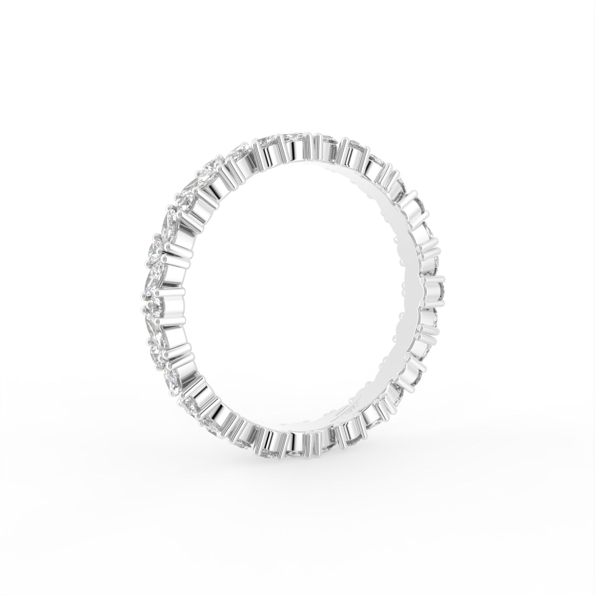 18K Full Eternity Marquise Diamond Ring — 3D VIEW