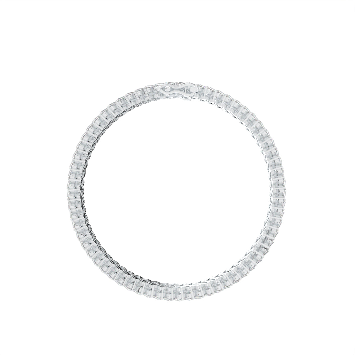18K Bespoke Baguette Diamond Bracelet — FRONT