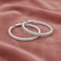 18K Diamond Hoop Earrings — AI cloth, in-house