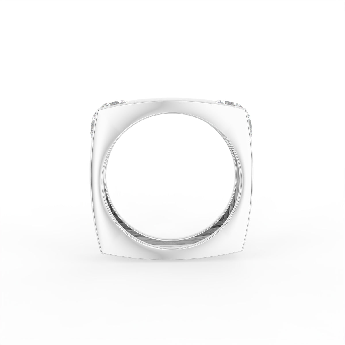 vimg:FJ4818|vimg:FJ4840|14K White Gold Princess Cut Diamond Ring — FRONT