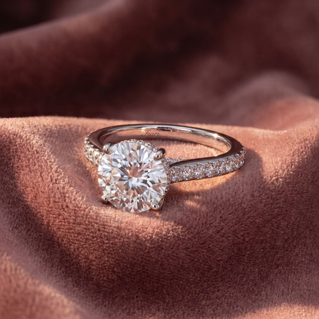 18K Solitaire Diamond Engagement Ring — AI cloth, in-house