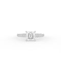 18K Solitaire Princess Diamond Engagement Ring — TOP