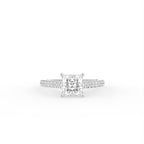 18K Solitaire Princess Diamond Engagement Ring — TOP