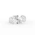 18K Bespoke Pear Diamond Ring — TOP
