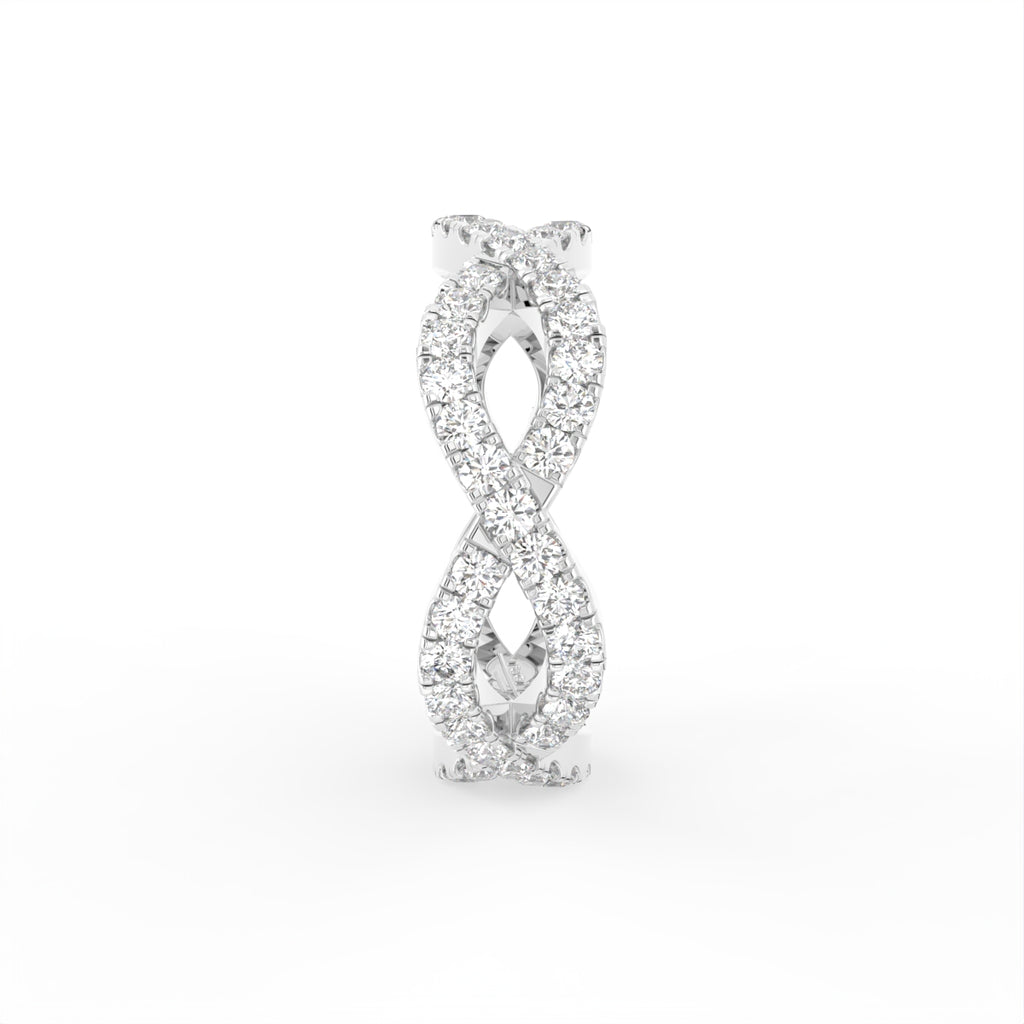 vimg:FJ4824|vimg:FJ4825|14K White Gold Eternity Round Diamond Ring — SIDE