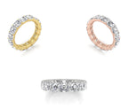 vimg:FJ4097|vimg:FJ4067|18K White Gold Asscher Eternity Diamond Ring — 3 COLOR