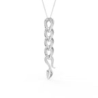 18K Bespoke Snake Diamond Pendant — BACK