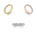 14K Full Eternity Diamond Ring — 3 COLOR