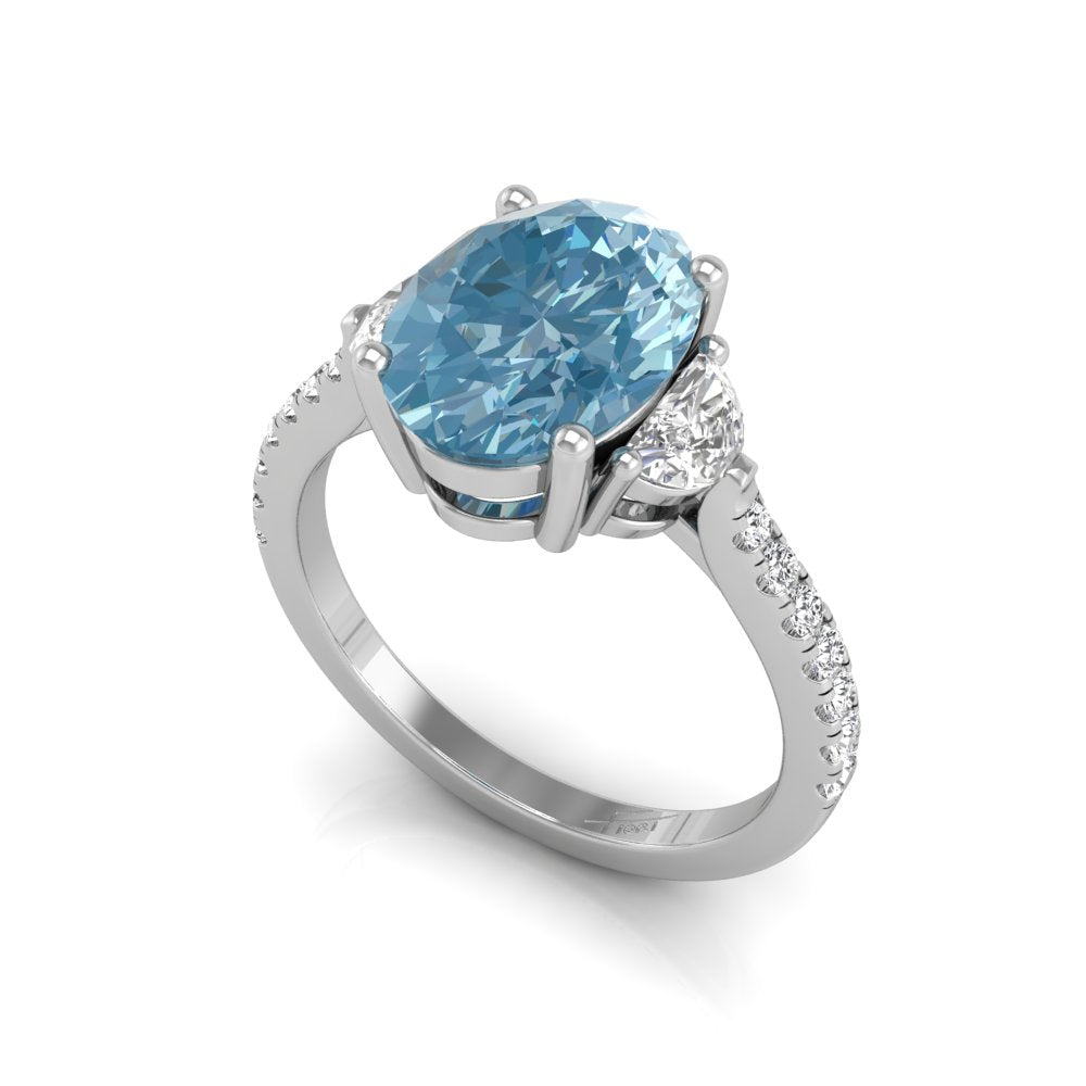 vimg:FJ2256|18K Halo Oval Diamond Ring — 3D VIEW