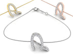 18K Alphabet Diamond Bracelet — 3 COLOR