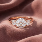 18K Trilogy Diamond Ring — AI cloth, in-house