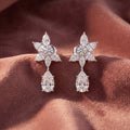 18K Diamond Drop Earrings — AI cloth, in-house