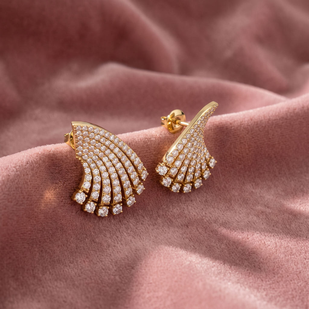18K Lab Grown Diamond Earrings — AI cloth, in-house