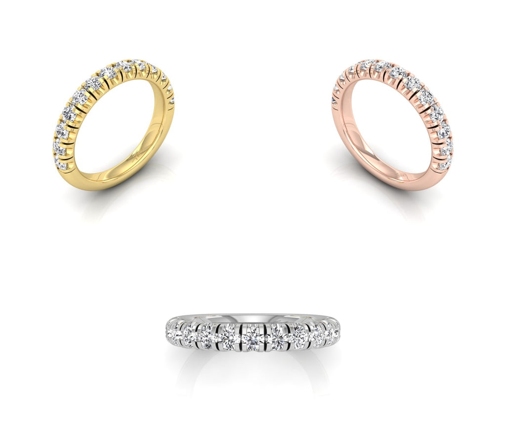 vimg:FJ3713|vimg:FJ3722|vimg:FJ3723|vimg:FJ7076|14K Rose Gold Round Diamond Eternity Ring — 3 COLOR