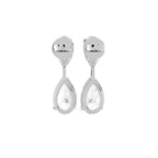 18K Diamond Drop Earrings — BACK