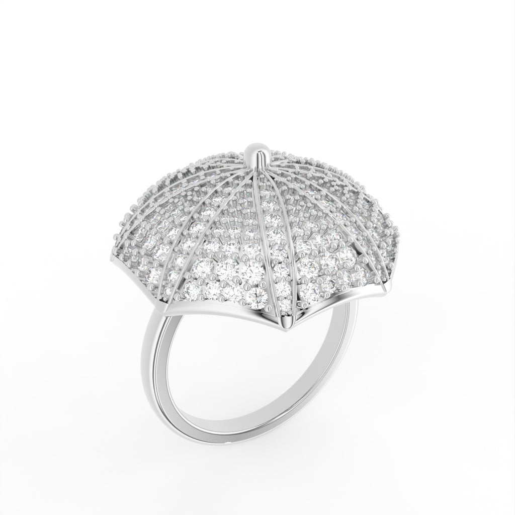 Sterling Silver Diamond Ring — IMAGE URL