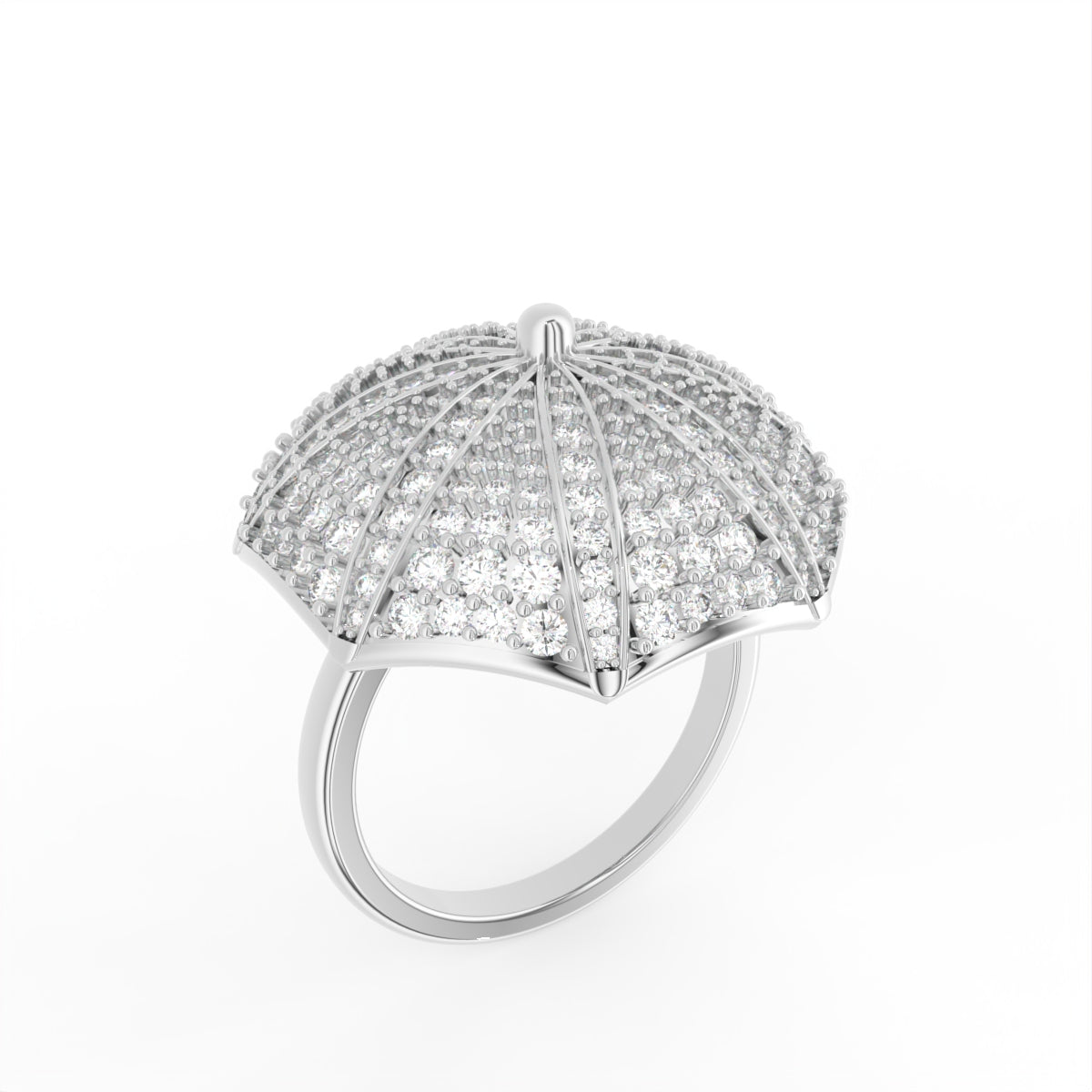 Sterling Silver Diamond Ring — IMAGE URL