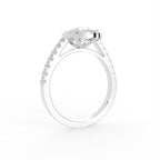 vimg:Z00240|18K Halo Cushion Diamond Ring — 3D VIEW