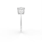 vimg:Z00309|18K Trilogy Cushion Diamond Ring — SIDE