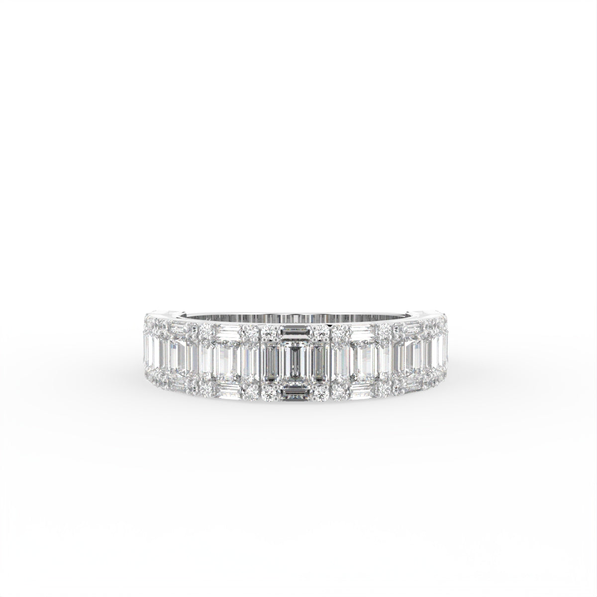 18K Eternity Baguette Diamond Ring — TOP
