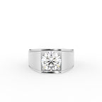 Platinum Solitaire Round Diamond Ring — TOP