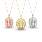 18K Bespoke Geometric Diamond Pendant — 3 COLOR