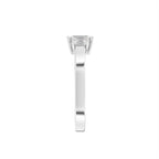 18K White Gold Trilogy Emerald Diamond Ring — SIDE