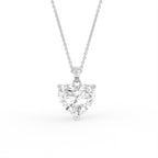 18K Solitaire Diamond Pendant — FRONT