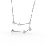 18K Rose Gold Constellation Round Diamond Pendant — BACK