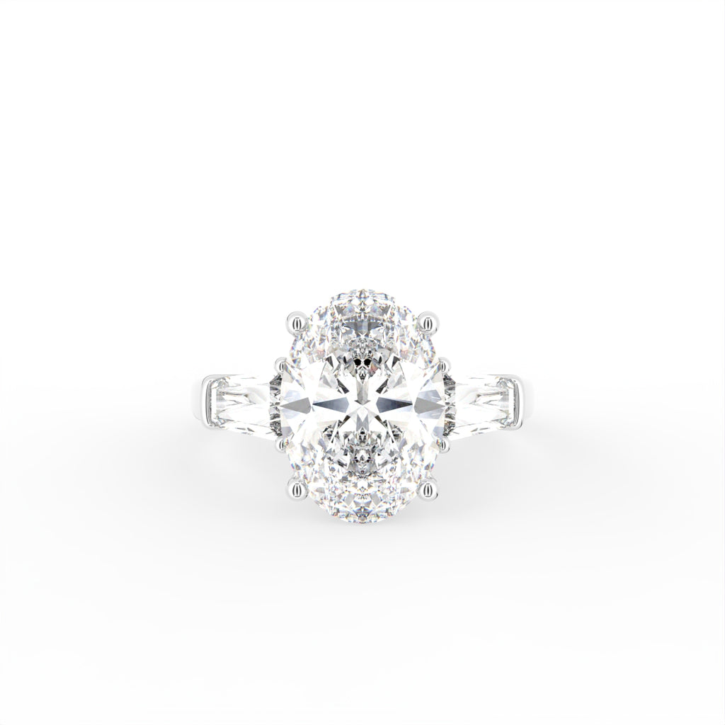 vimg:Z00313|18K Trilogy Oval Diamond Ring — TOP