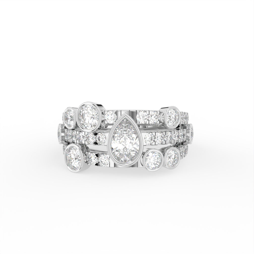 Sterling Silver Diamond Ring — TOP