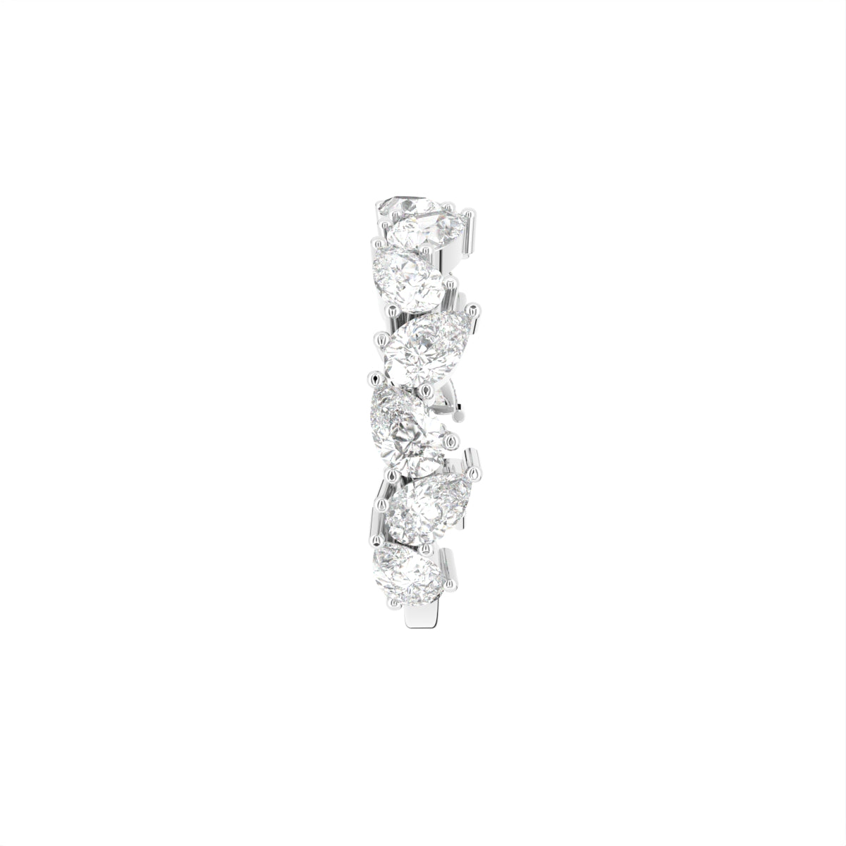 18K Eternity Pear Diamond Ring — SIDE