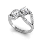 18K Bespoke Round Diamond Ring — 3D VIEW